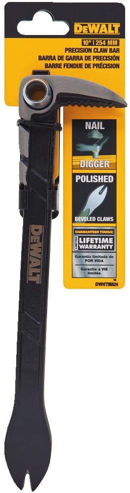 DeWalt DWHT55524 Claw Bar with Dimpler, 250mm/10 Inch Size