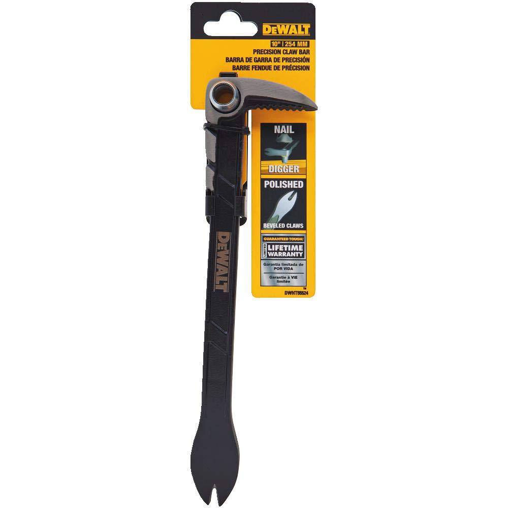 DeWalt DWHT55524 Claw Bar with Dimpler, 250mm/10 Inch Size