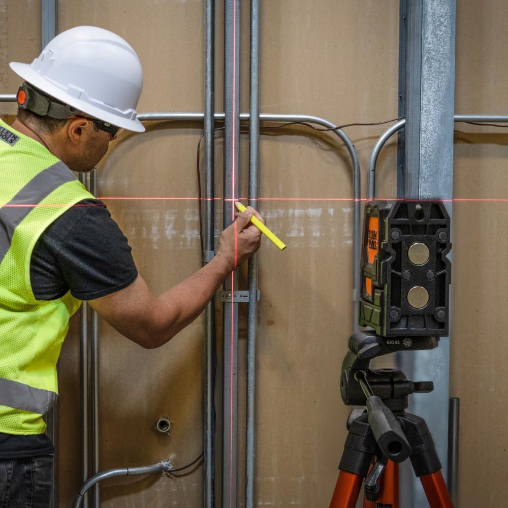 Klein Tools Self-Leveling Cross-Line Laser Level with Plumb Spot, 93LCLS