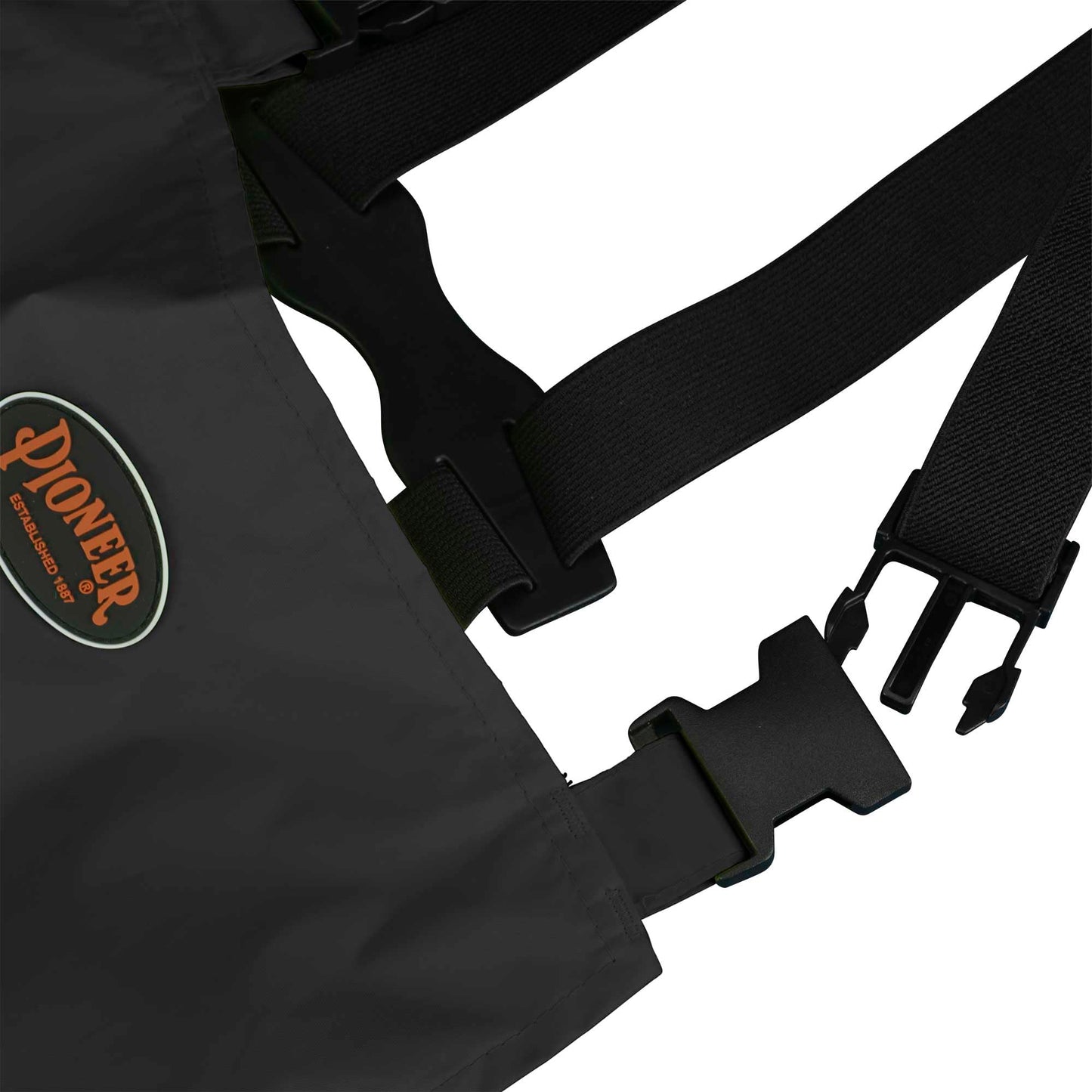 Pioneer Waterproof Lightweight Safety Rain Suit - Hi Vis Reflective Work Rain Gear - Safety Jacket &Bib Pants - Black Medium