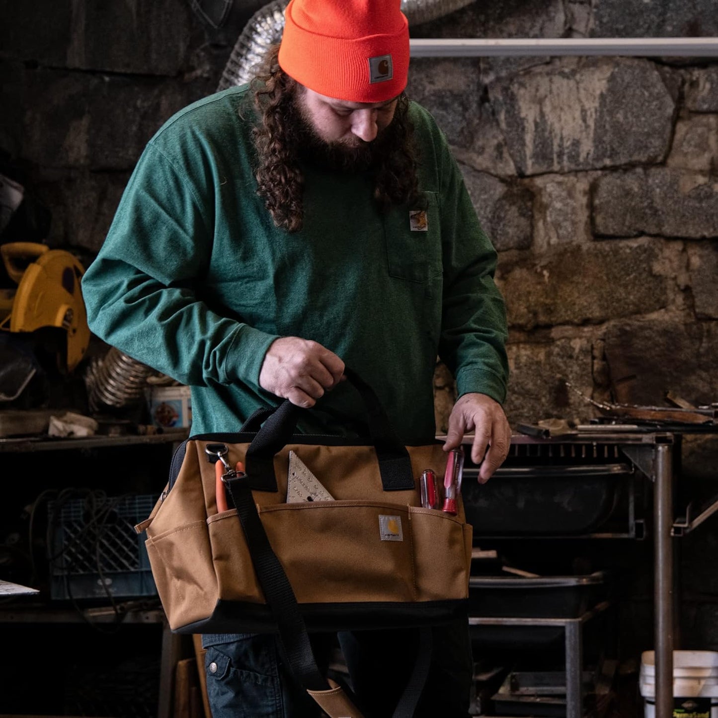 CARHARTT Mens Trade Tool Bag Medium EMW2494201, Carhartt Brown, Medium 13-Inch US
