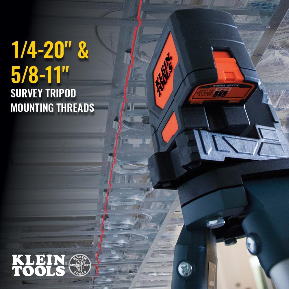 Klein Tools Self-Leveling Cross-Line Laser Level with Plumb Spot, 93LCLS